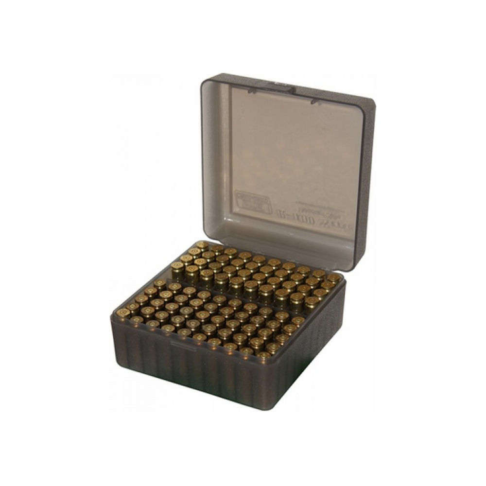 Misc. Accessories MTM Case Gard 4.50" AMMO BOX 100 RD FLIP TOP 223 204 CLR-SMK